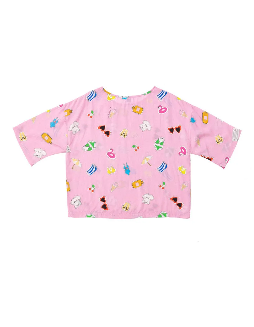 Cassie Top Beach Flatlay in Modal