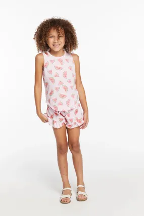 CHA Watermelon Grotto Ruffle Short Set