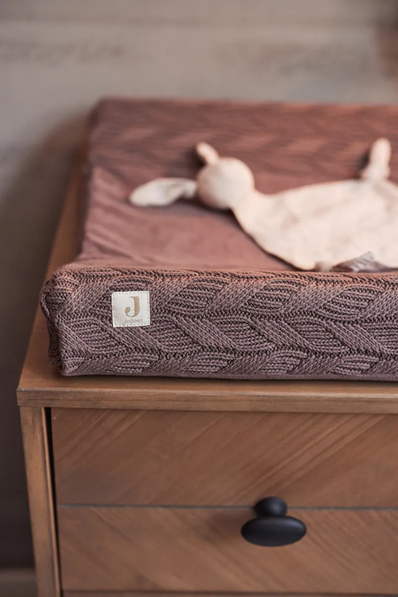 Changing Mat Cover 50x70cm Spring Knit - Chestnut