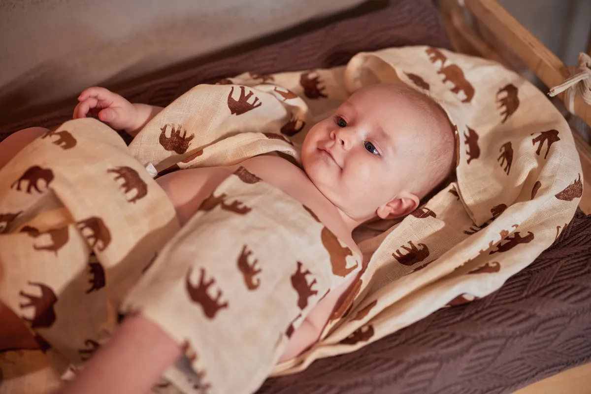 Changing Mat Cover 50x70cm Spring Knit - Chestnut