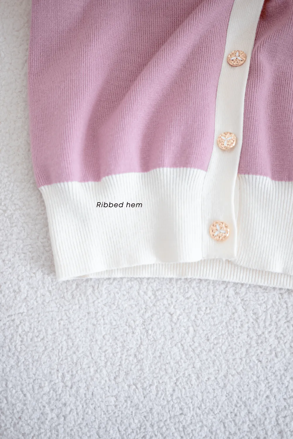 CHARM CONTRAST KNIT TOP IN CREAM WHITE
