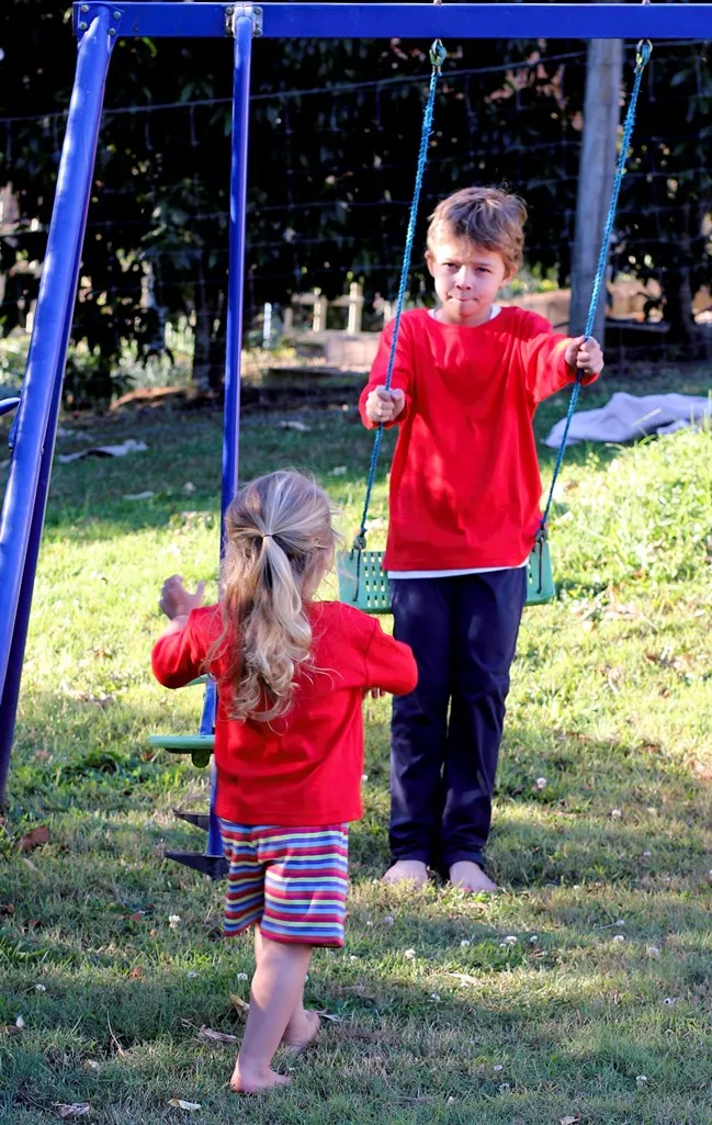 Childrens Long Sleeve Striped Crew