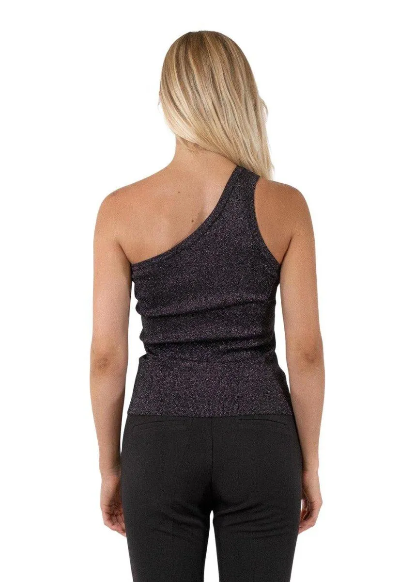 Clementine Glitter Knit Top - Black