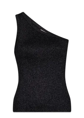 Clementine Glitter Knit Top - Black