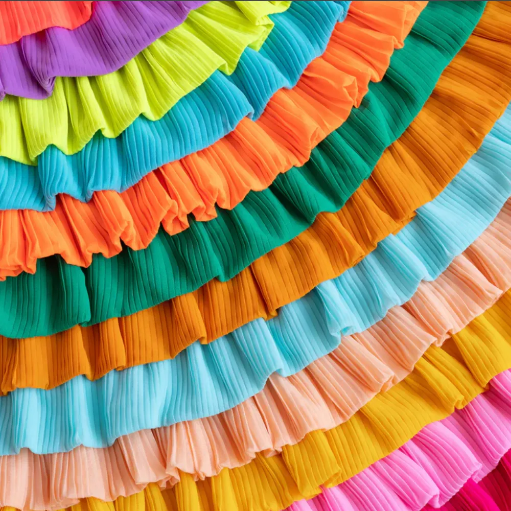 Color Pop Pleats Tree Skirt