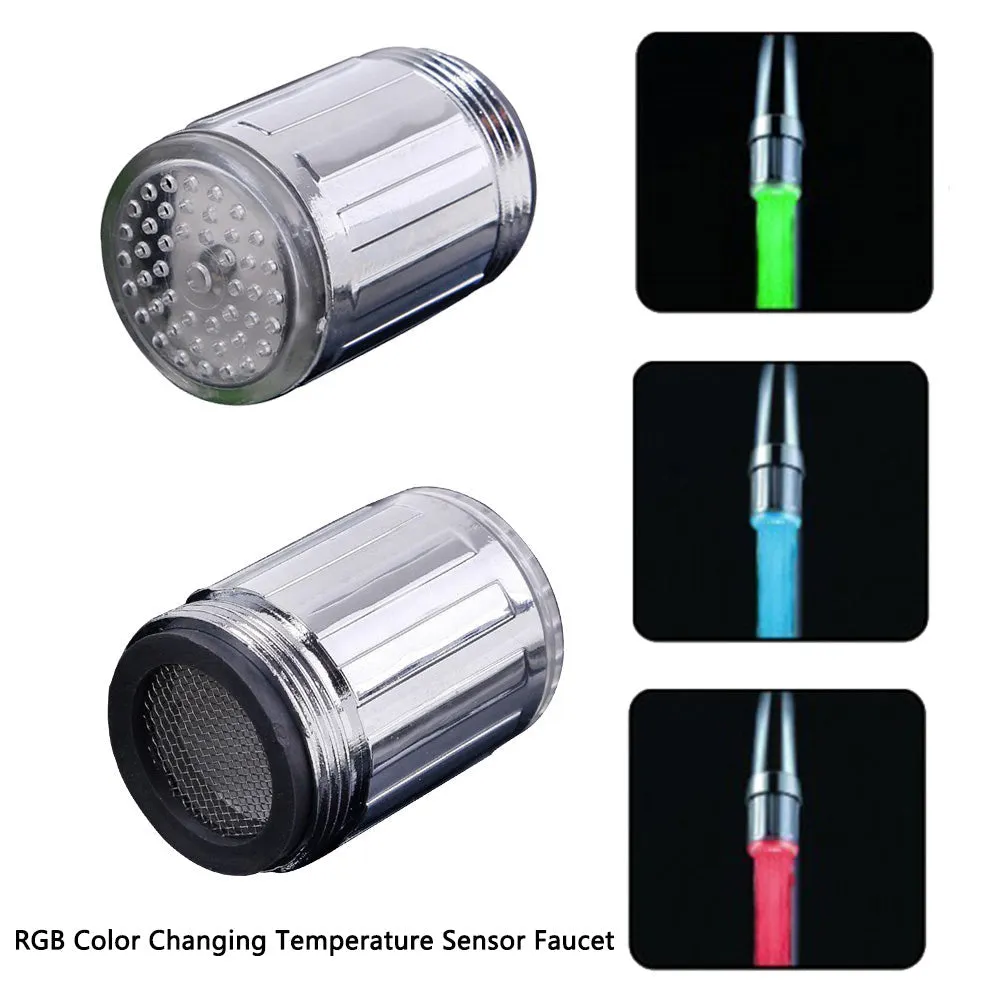 Colorful Temperature Sensor Faucet Tap