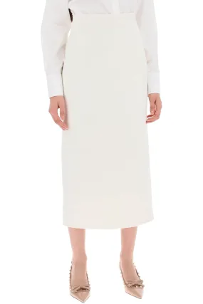 compact drap midi skirt