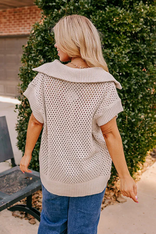 Cozy Lifestyle Knit Top in Oatmeal Curves