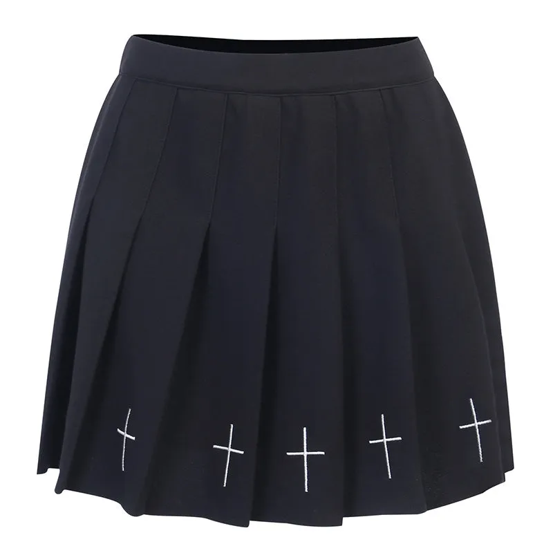 Cross Pleated Skirt AD10805