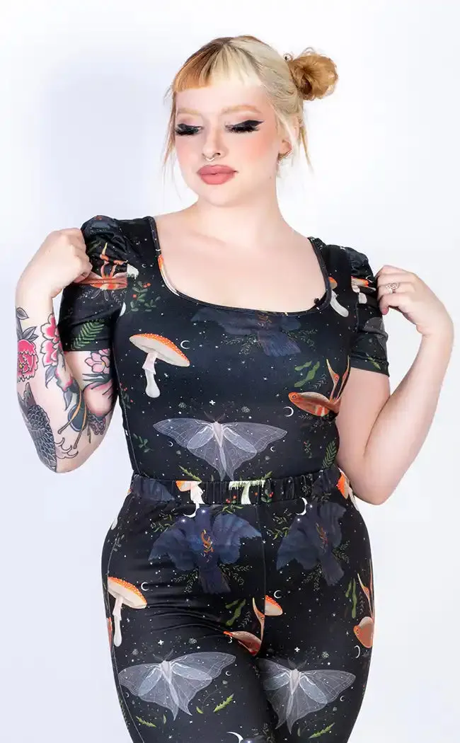 Dark Divine Puff Sleeve Top