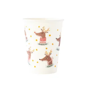 Dear Rudolph Party Cups