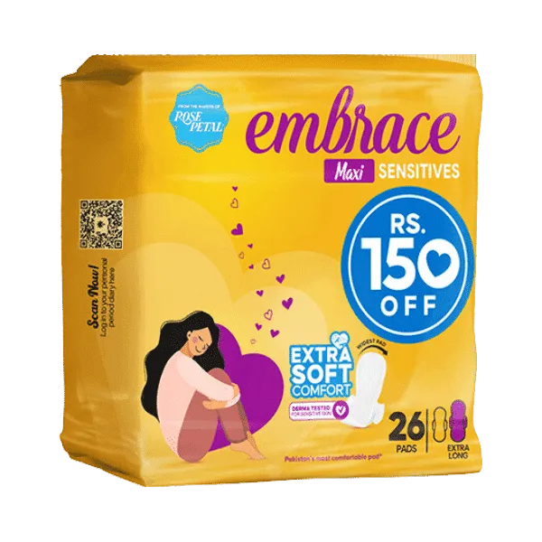 EMBRACE MAXI SENSITIVE EXTRA LONG 26 PADS
