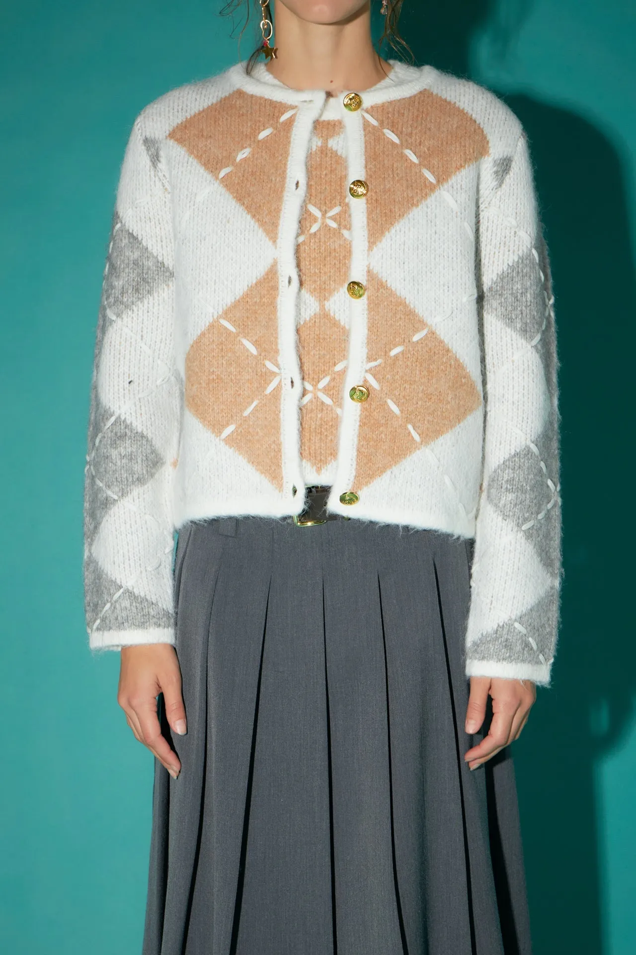English Factory - Argyle Cardigan