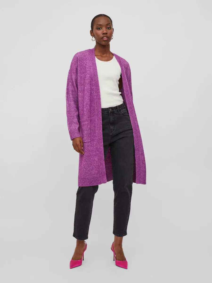 Ericka Open Knit Cardigan (Sparking Grape)
