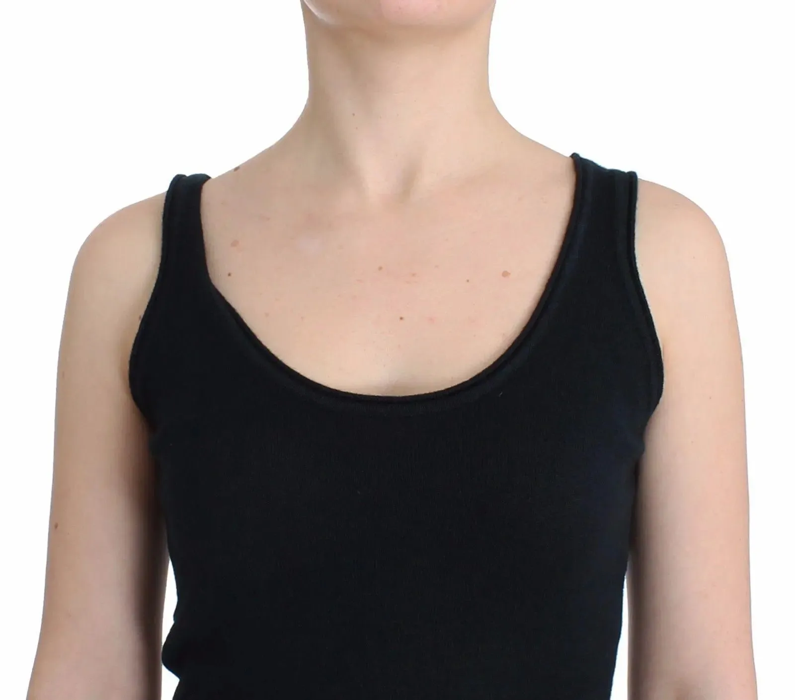 Ermanno Scervino Black Knit Top Knitted Sweater 100% Cashmere