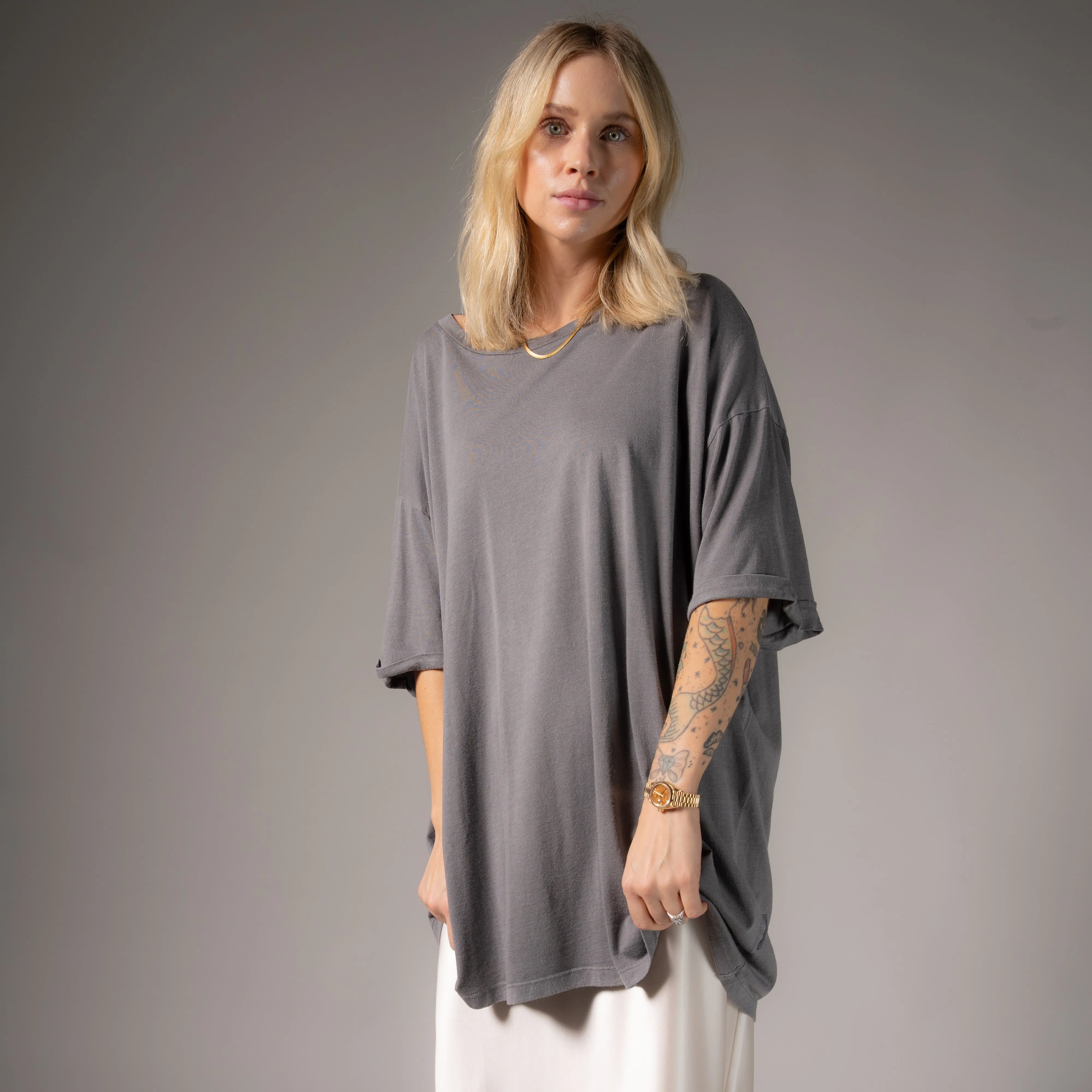 Essentials - Oversized Tee - Gravity Grey