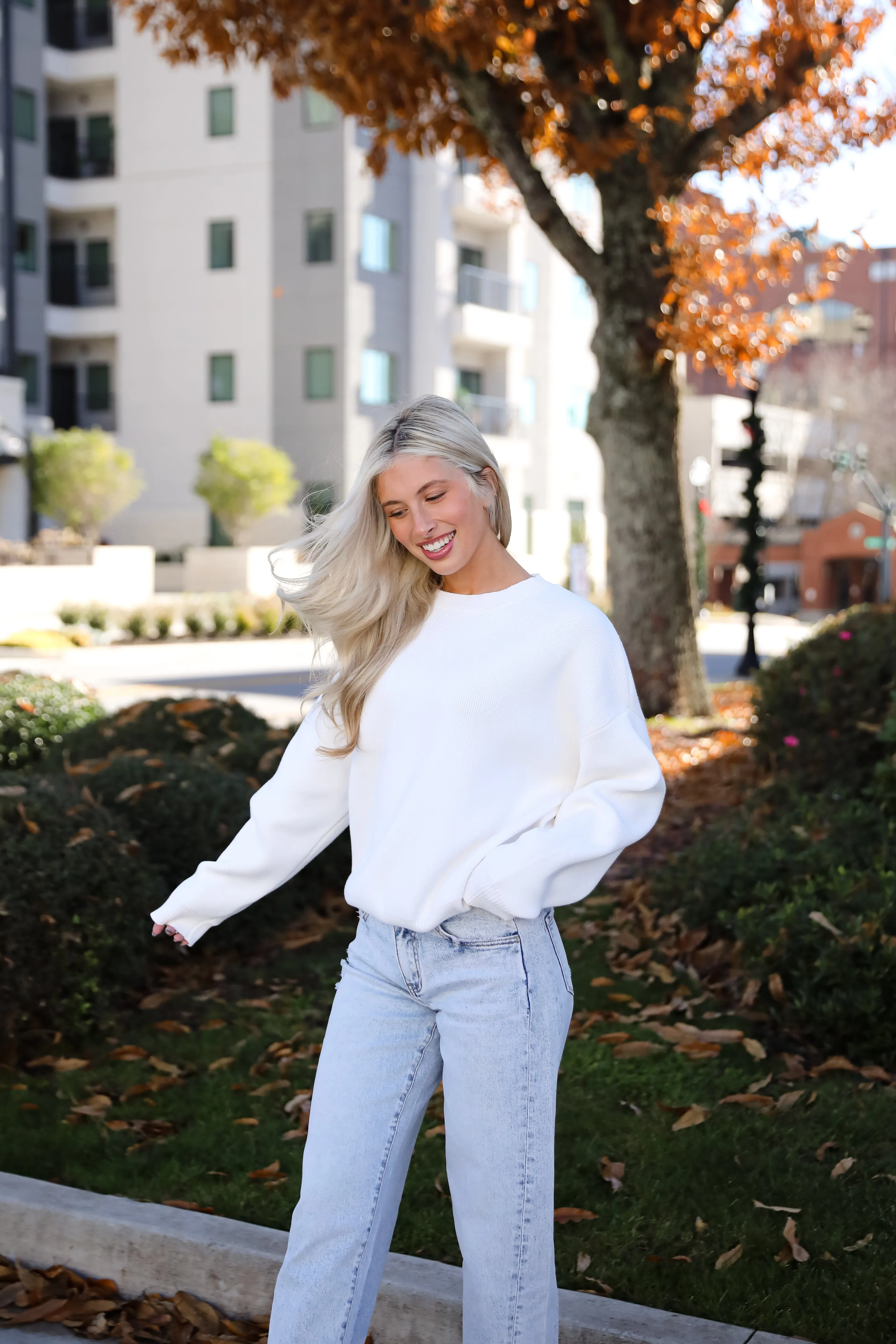 FINAL SALE - Snowy Escape Ivory Oversized Sweater