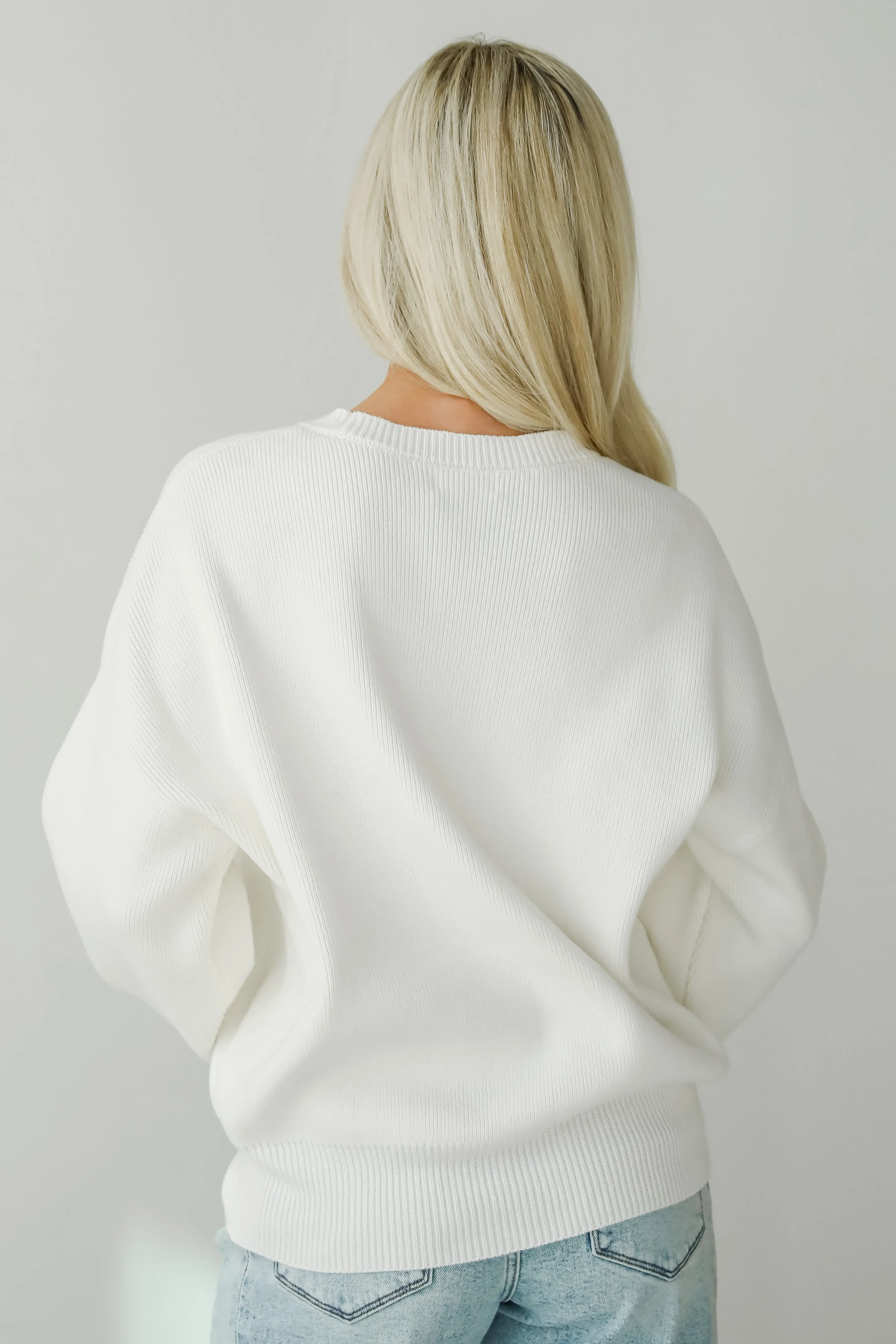 FINAL SALE - Snowy Escape Ivory Oversized Sweater