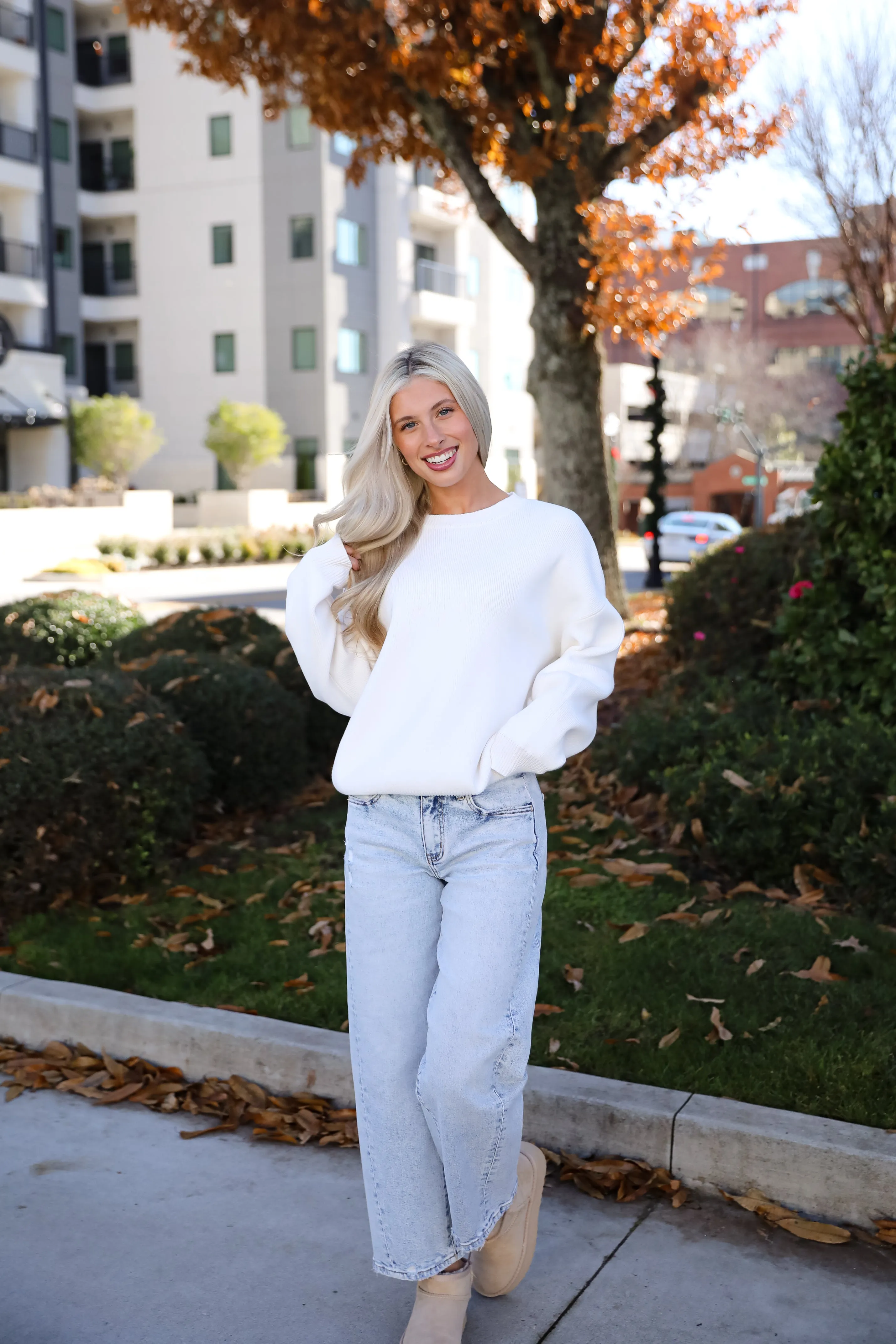 FINAL SALE - Snowy Escape Ivory Oversized Sweater
