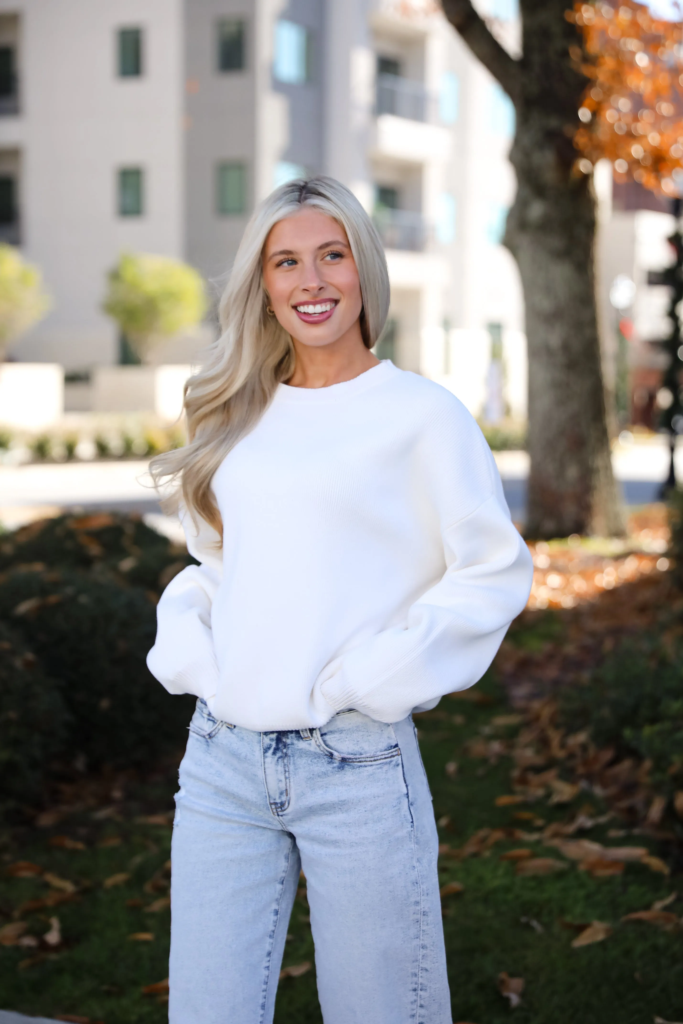FINAL SALE - Snowy Escape Ivory Oversized Sweater