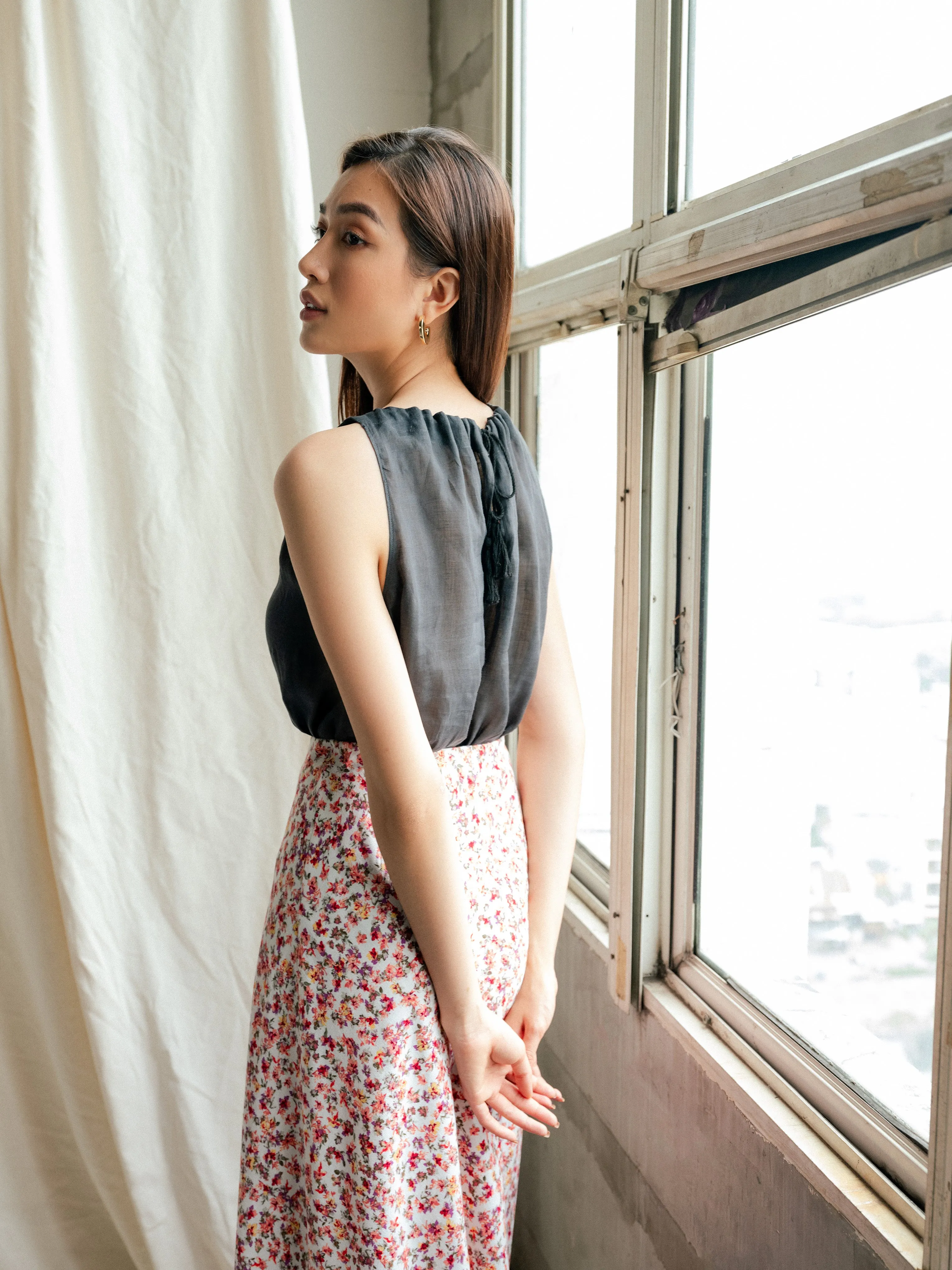 Flower Midi Skirt