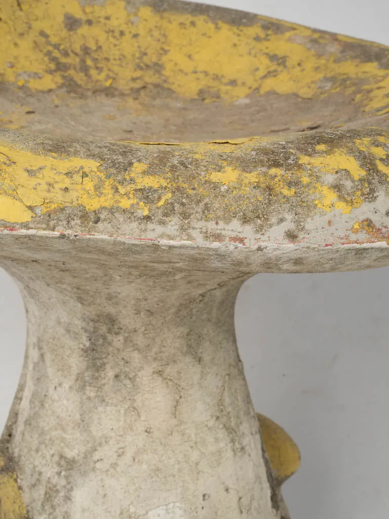 French Vintage Mushroom Garden Stool, 1940s/1950s (Yellow) 21¾"