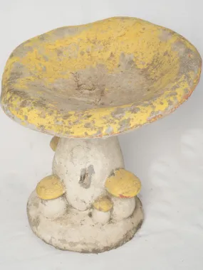 French Vintage Mushroom Garden Stool, 1940s/1950s (Yellow) 21¾"