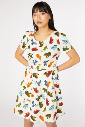 Frog Cotton Pleated Dress