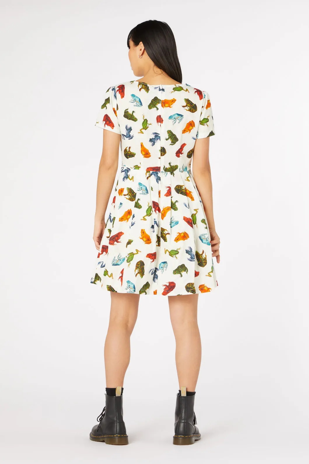 Frog Cotton Pleated Dress