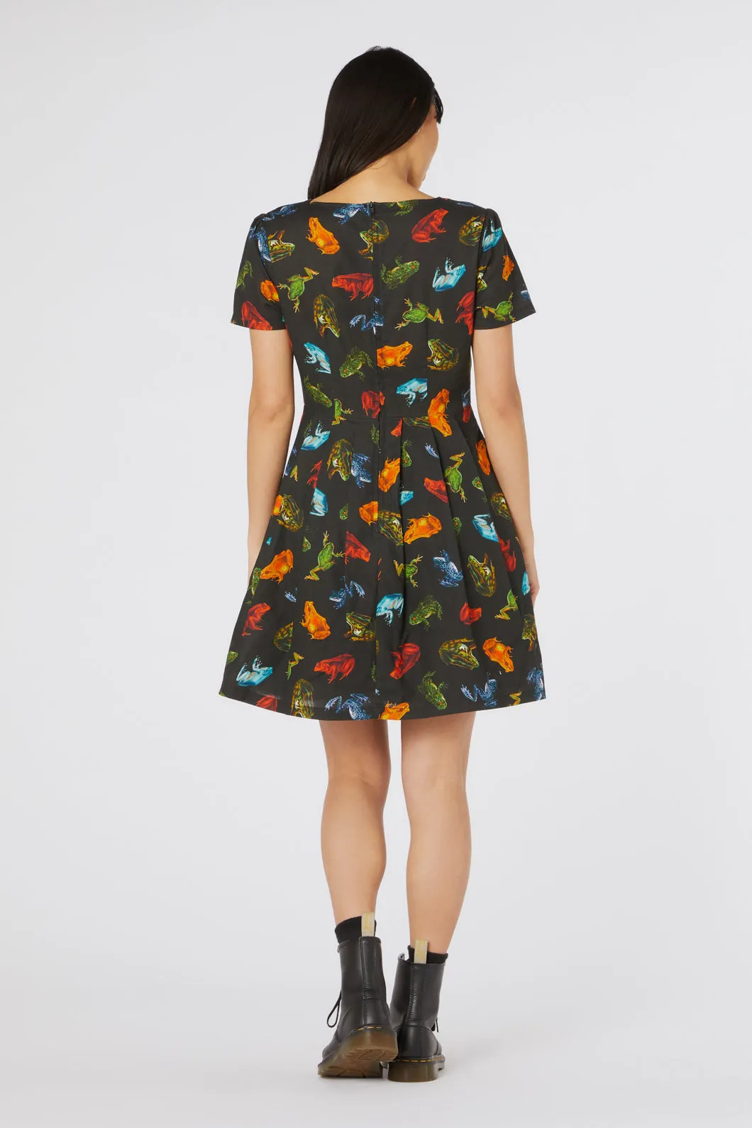 Frog Cotton Pleated Dress