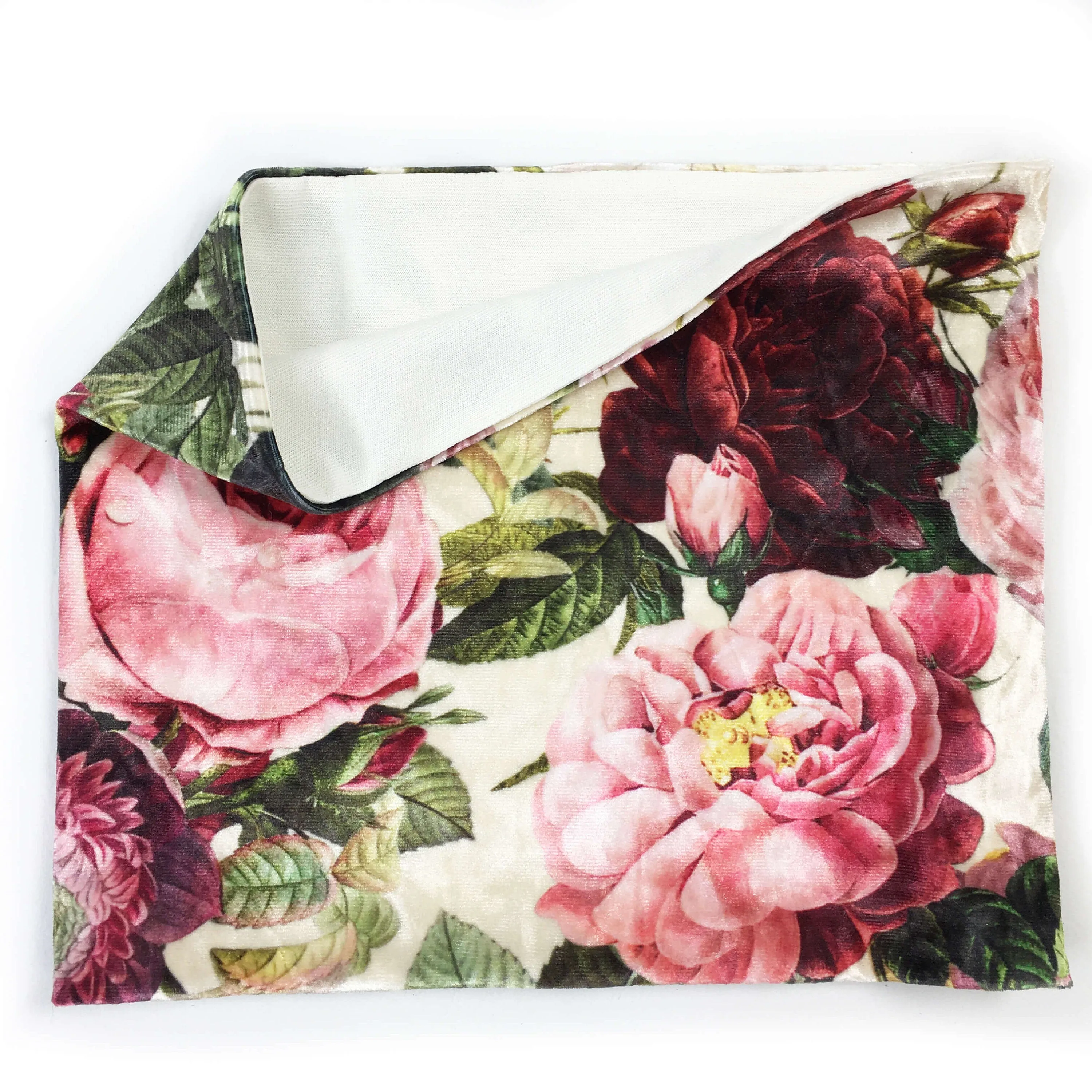 Garden Floral Versatile Scarf, Headband, HatBand, Neck Warmer, Washable, Ladies Scarf, Velour Scarf, Designer Gaiter,Velour/Silky Soft Knit