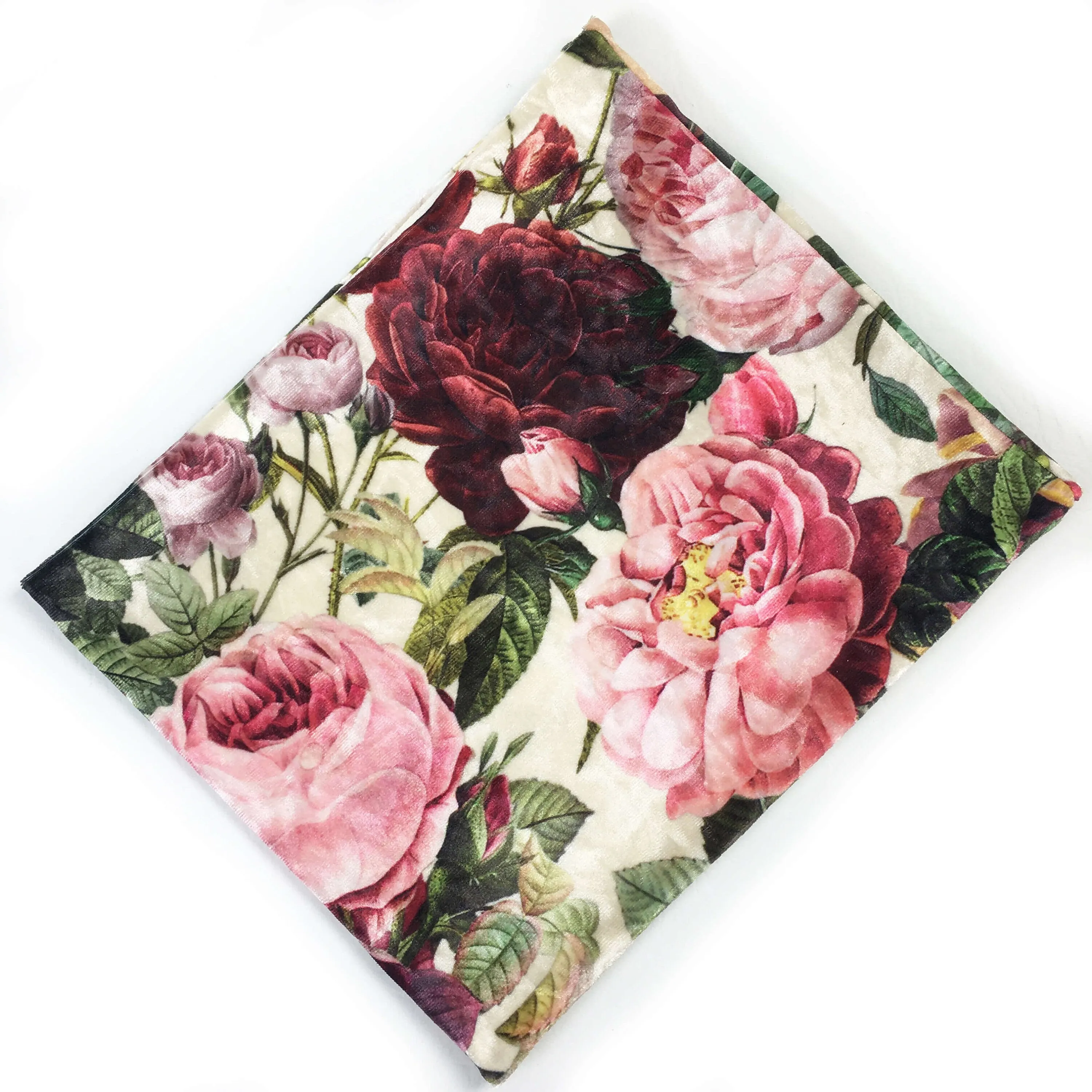 Garden Floral Versatile Scarf, Headband, HatBand, Neck Warmer, Washable, Ladies Scarf, Velour Scarf, Designer Gaiter,Velour/Silky Soft Knit