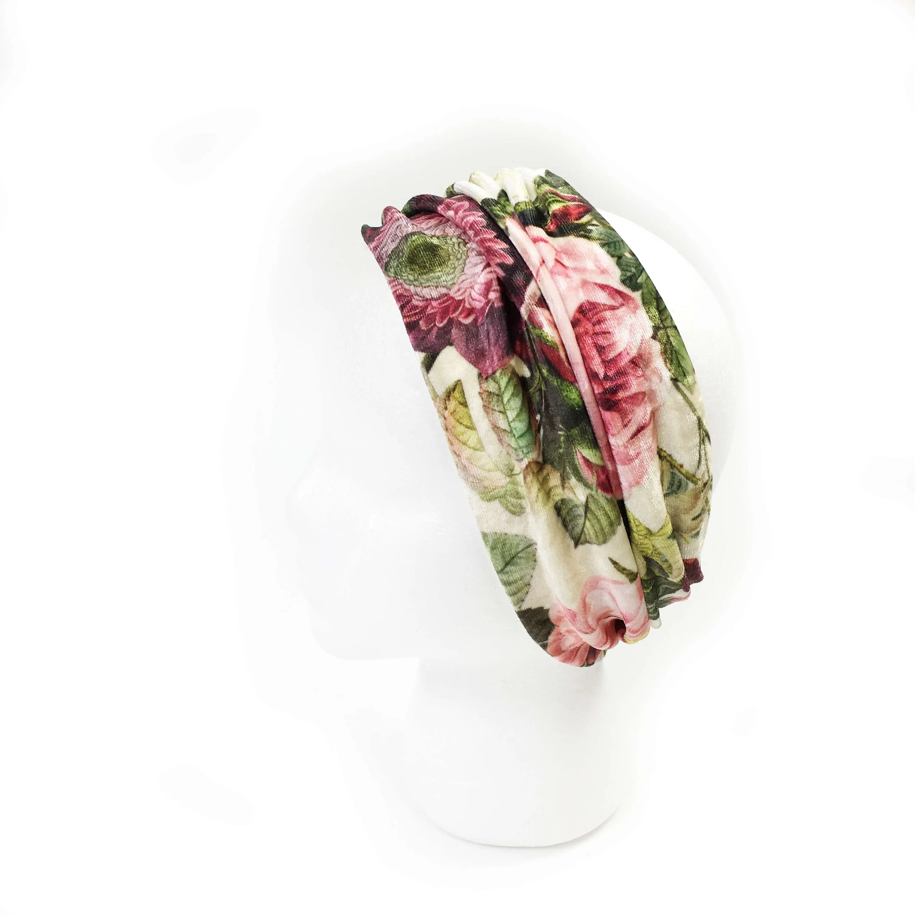 Garden Floral Versatile Scarf, Headband, HatBand, Neck Warmer, Washable, Ladies Scarf, Velour Scarf, Designer Gaiter,Velour/Silky Soft Knit