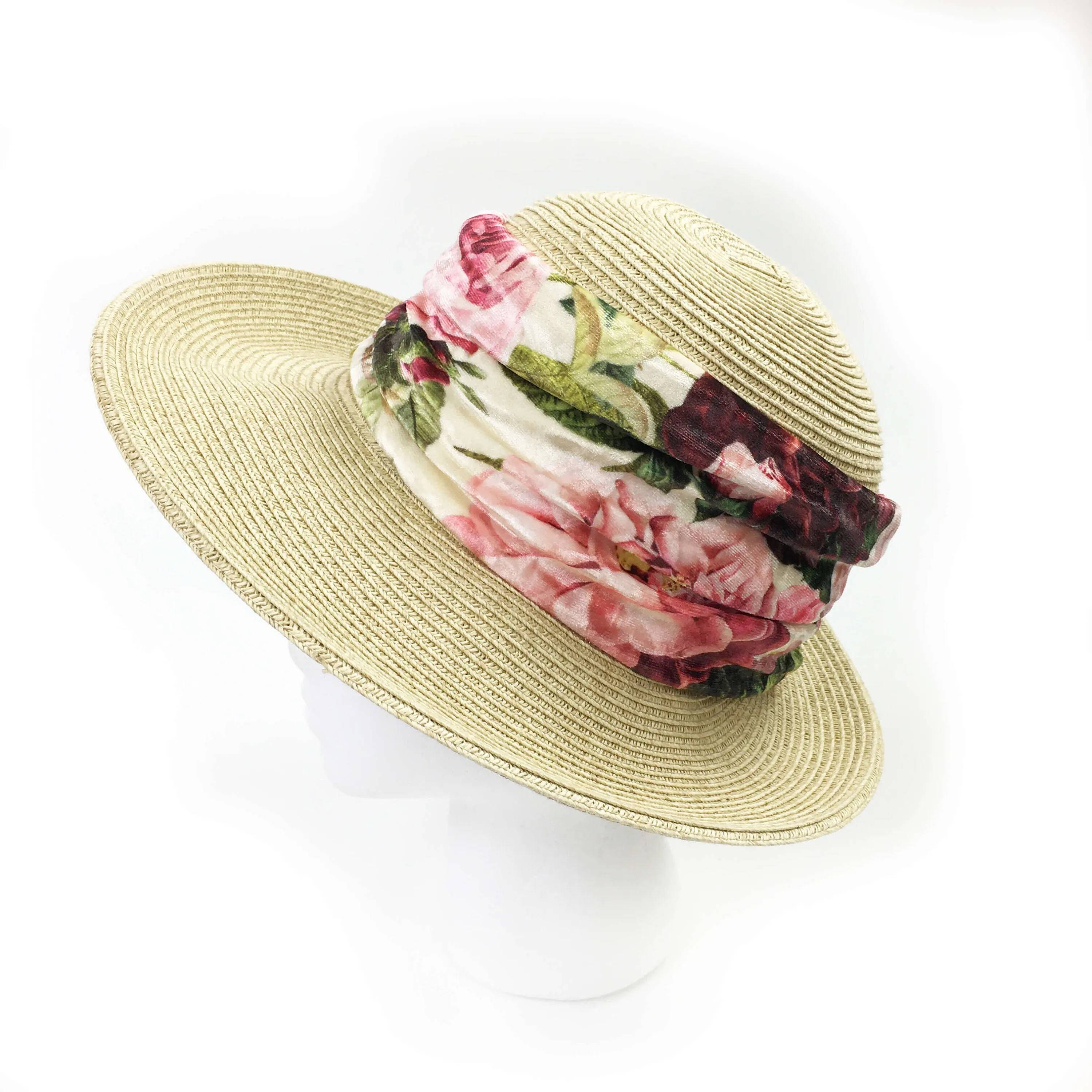 Garden Floral Versatile Scarf, Headband, HatBand, Neck Warmer, Washable, Ladies Scarf, Velour Scarf, Designer Gaiter,Velour/Silky Soft Knit