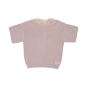 GINI SHORTSLEEVE KNIT TOP-Lilac