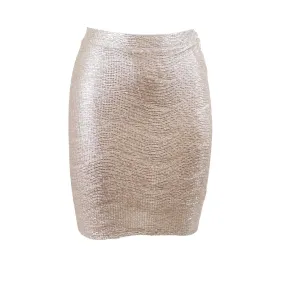 Glitter Gold Mini Skirt