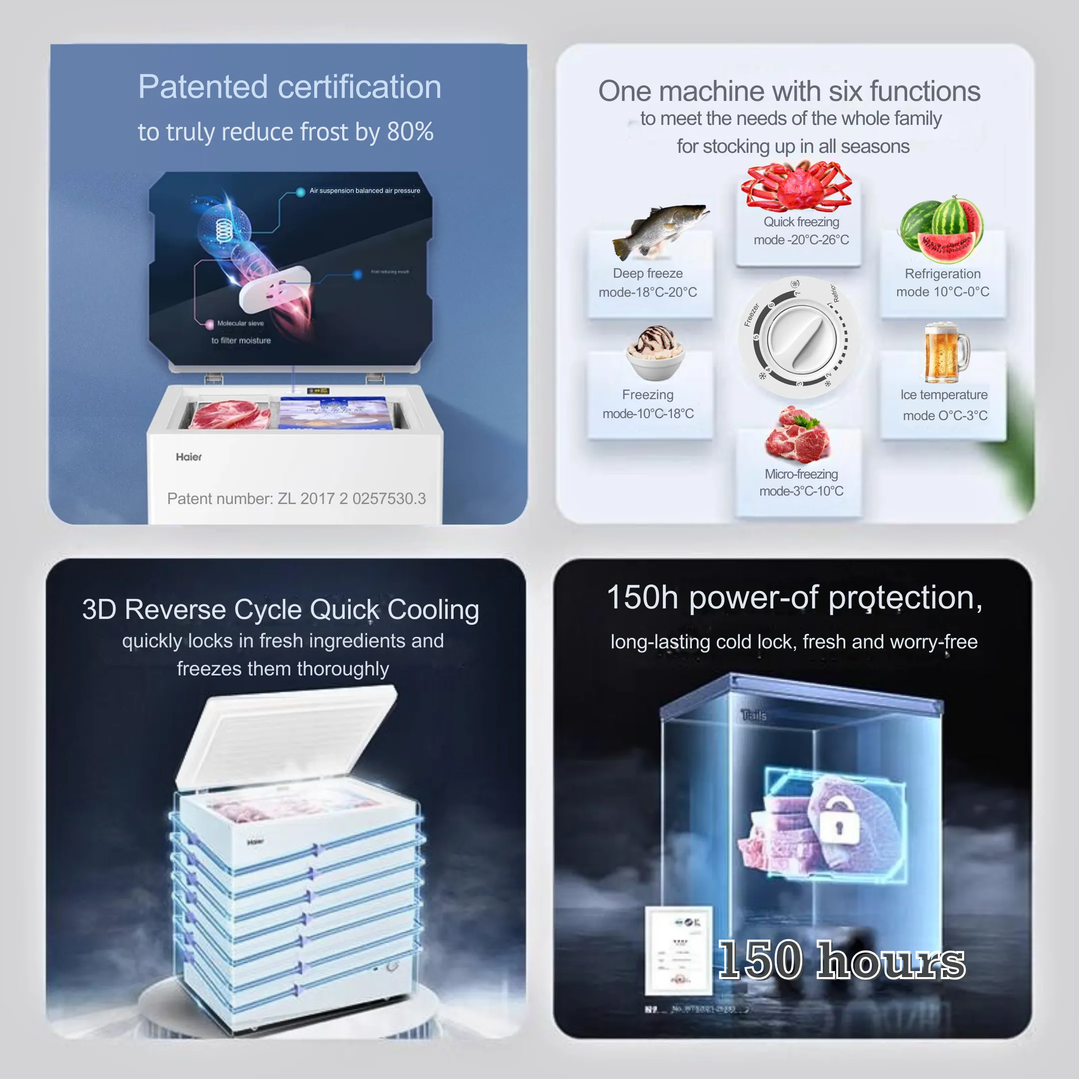 Haier Single Temperature Frost Reduction Chest Freezer