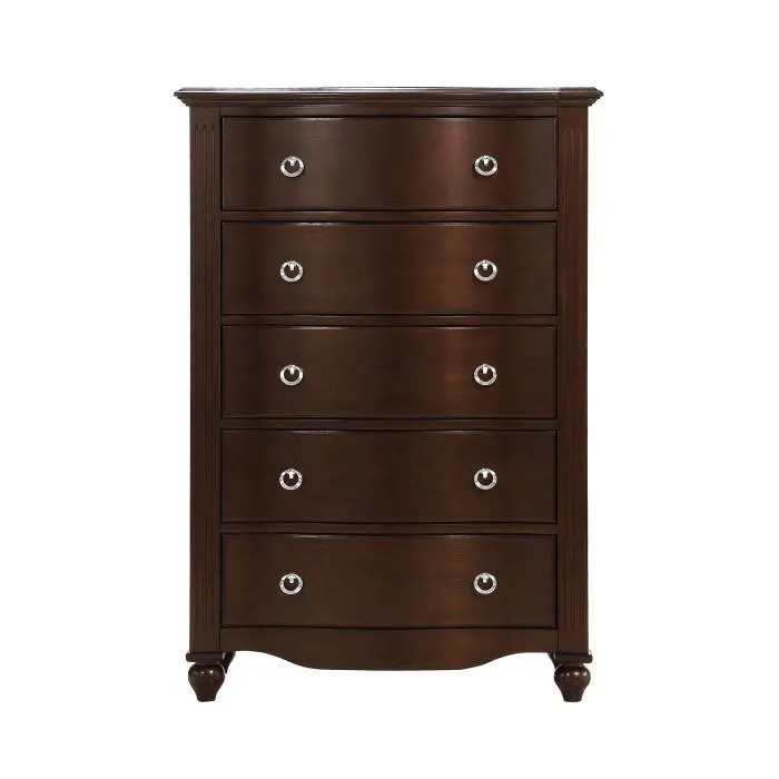 Homelegance Furniture Meghan 5-Drawer Chest in Espresso
