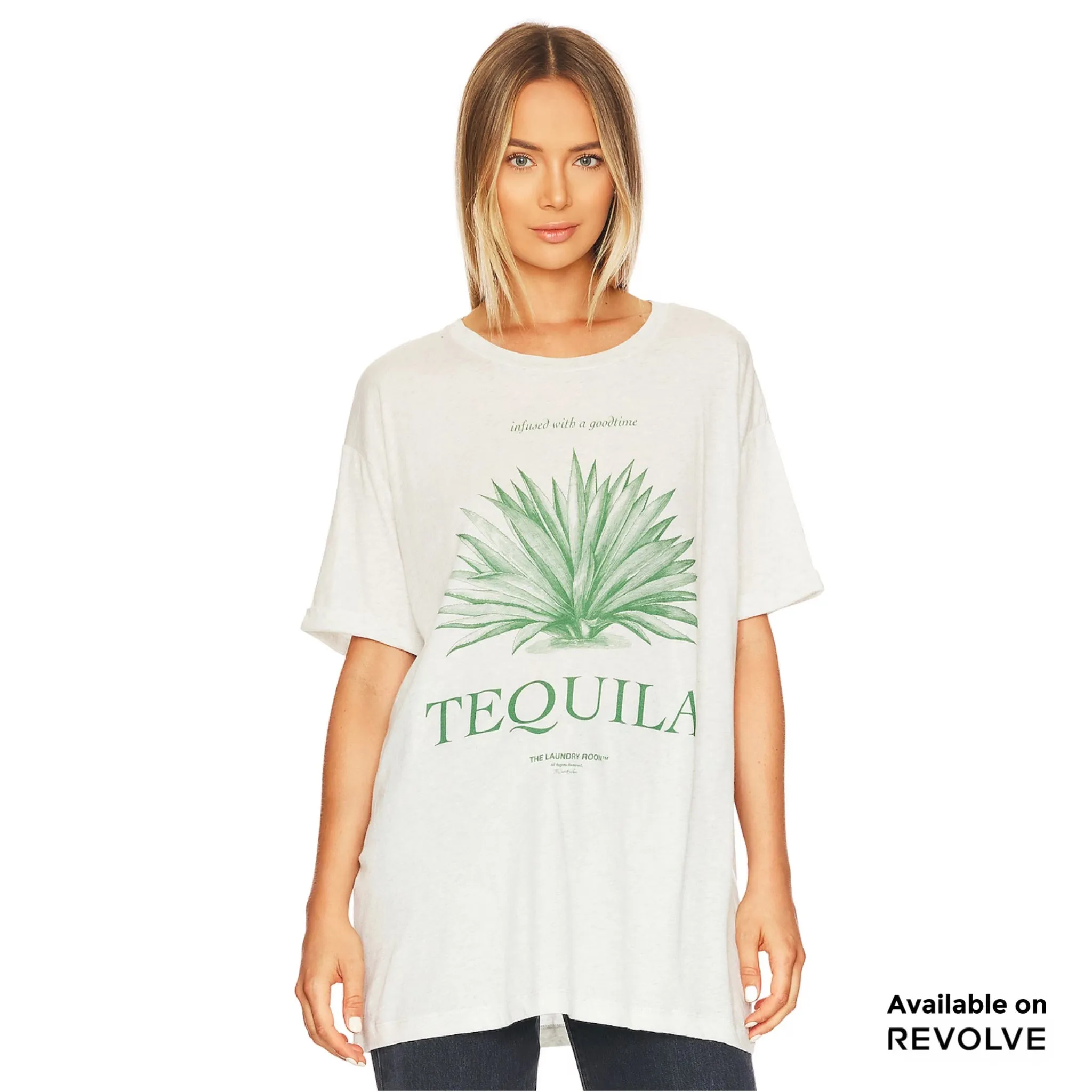 Infused Goodtime - Oversized Tee - Pebble Heather