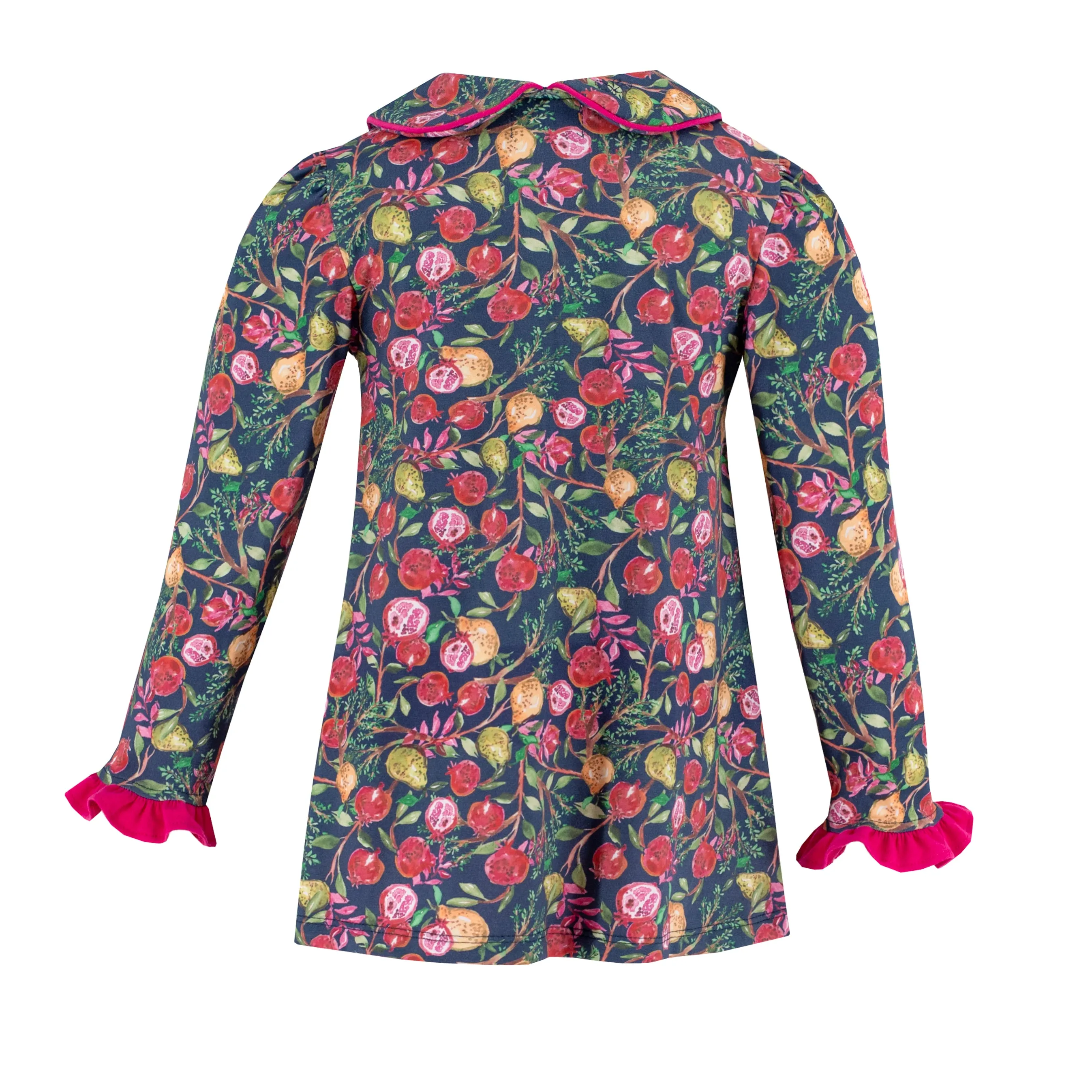 Juni Girl Shirt - Navy Pomegranate