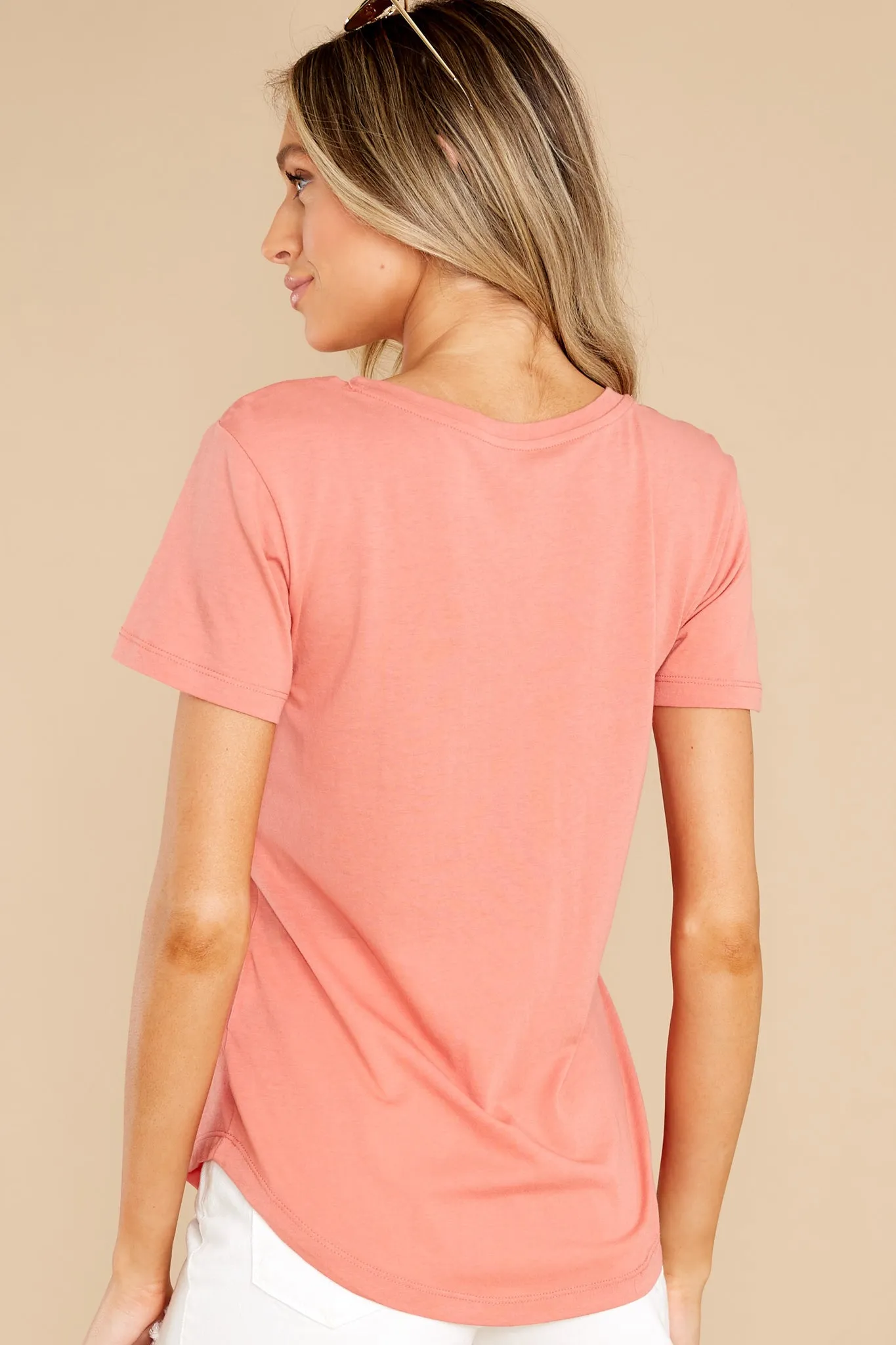 Kasey Canyon Rose Modal V-Neck Tee