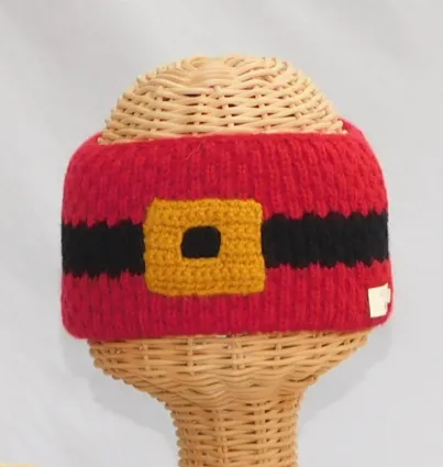 Knit Headband - Holiday / Santa Buckle