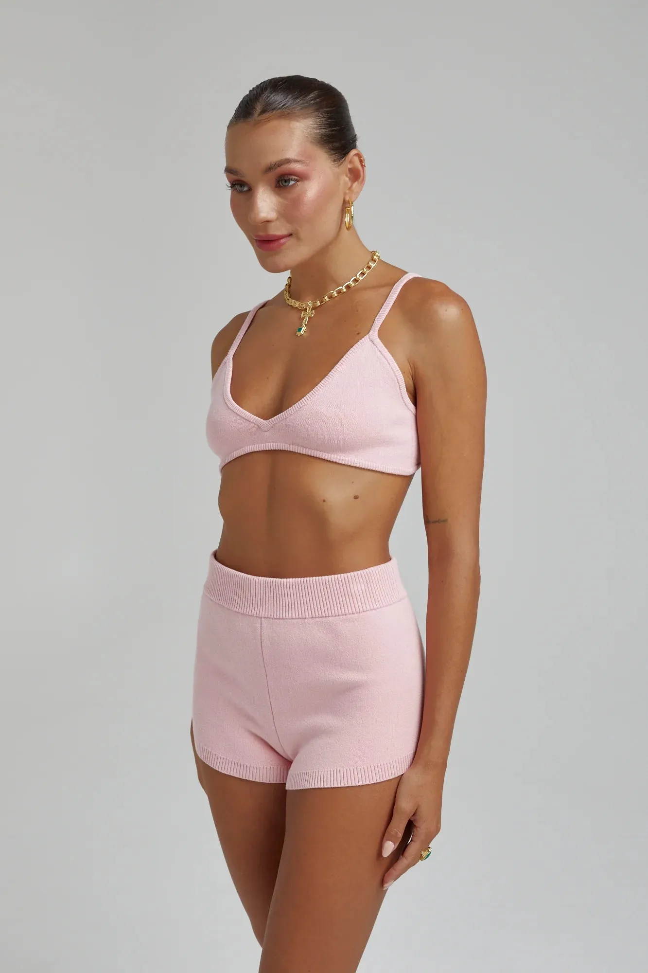 Knit Shorts - Blush