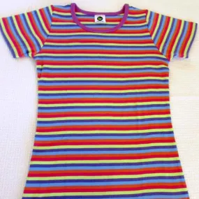 Ladies Short sleeve Stripe crew
