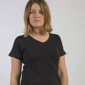 Ladies Short Sleeve Vee