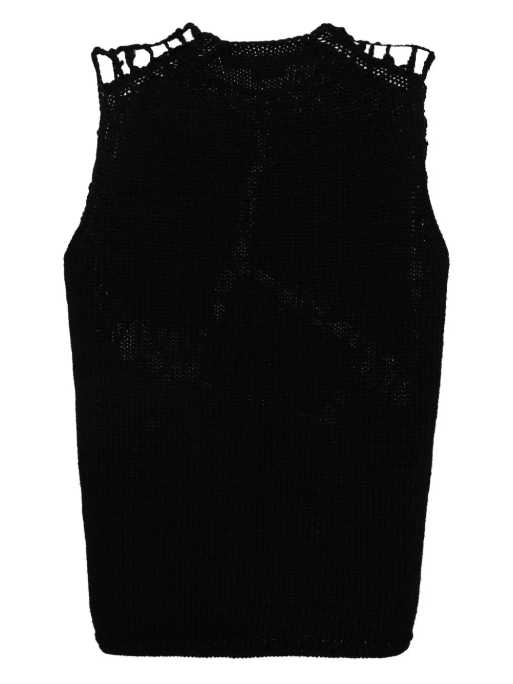 Leather Patches Knit Top