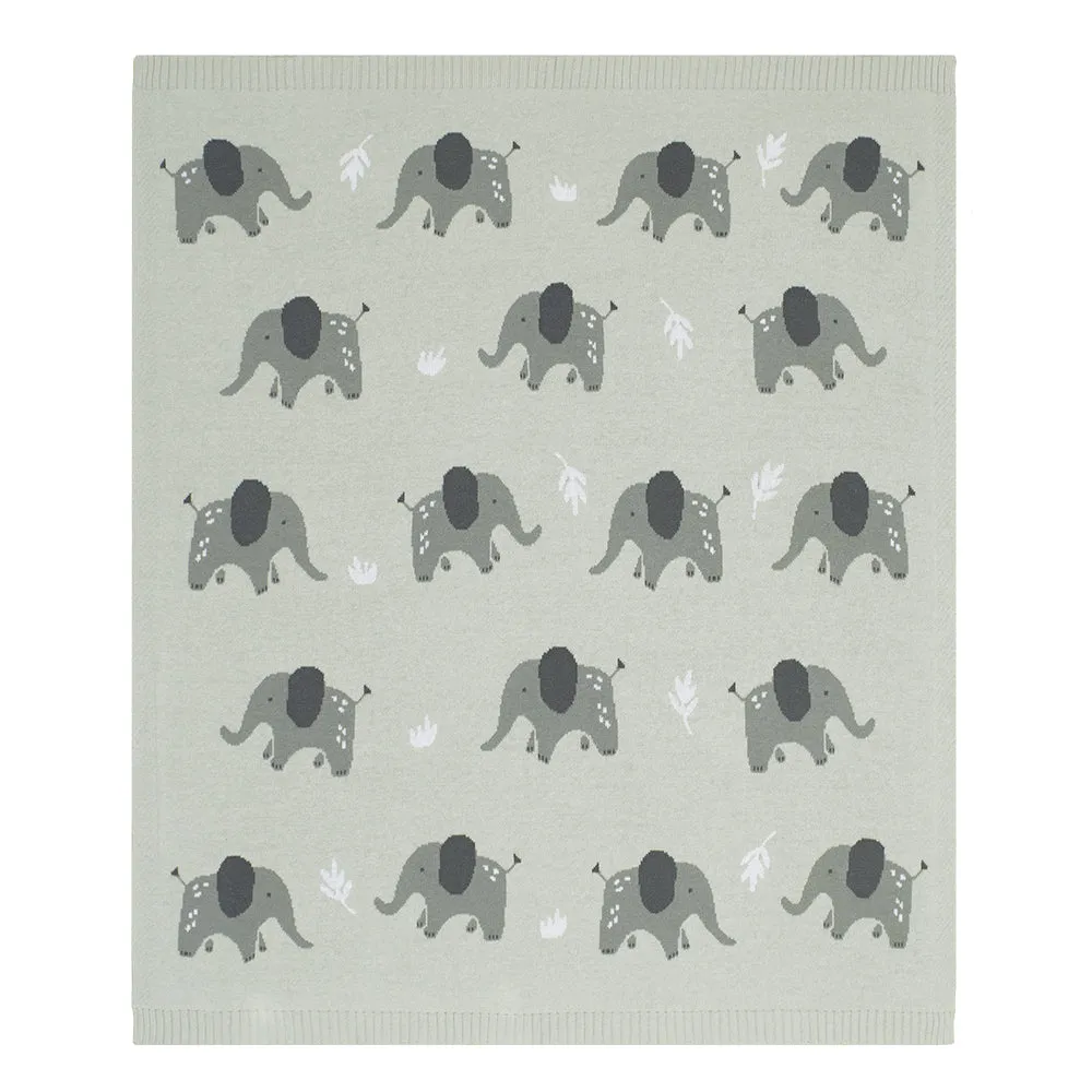 Living Textiles Whimsical Blanket - Elephant