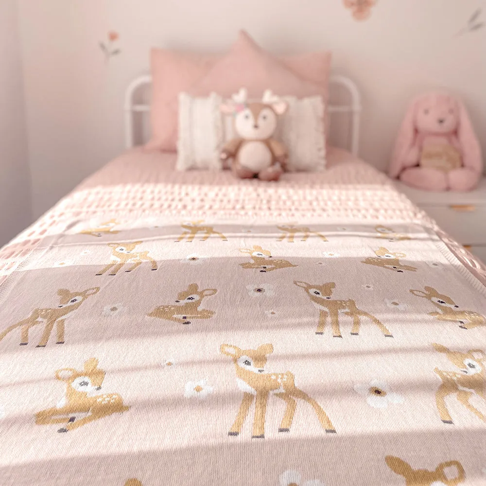 Living Textiles Whimsical Blanket - Fawn