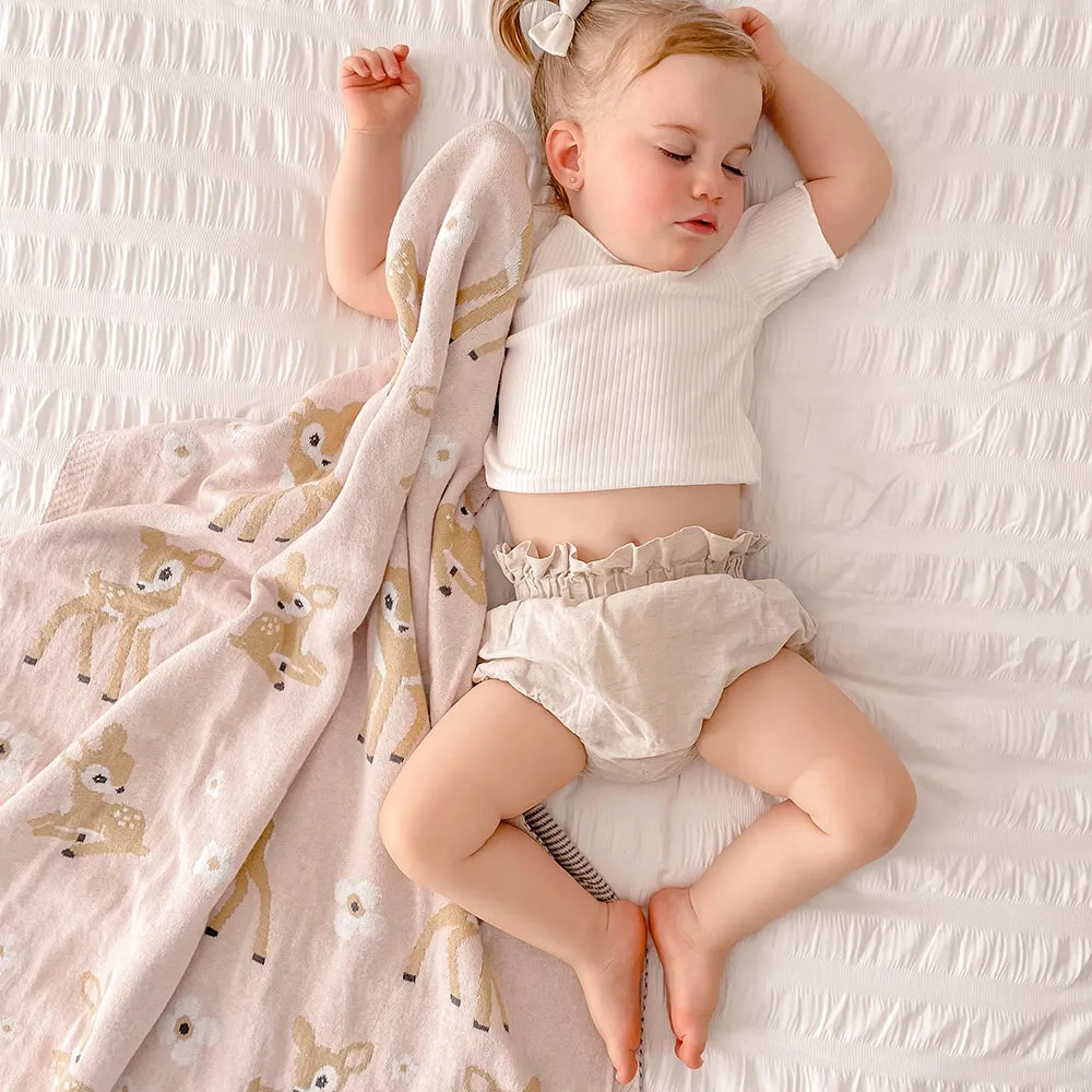 Living Textiles Whimsical Blanket - Fawn