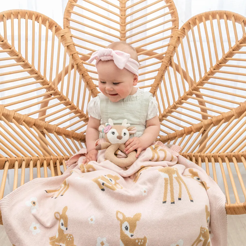 Living Textiles Whimsical Blanket - Fawn